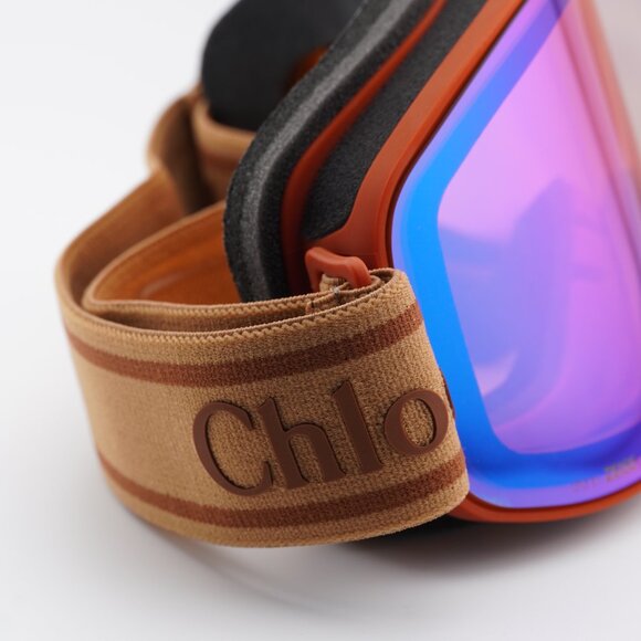 Chloe CH0072S 003 Shield Ski Mask/Sunglasses - Matte Rust  display picture 3
